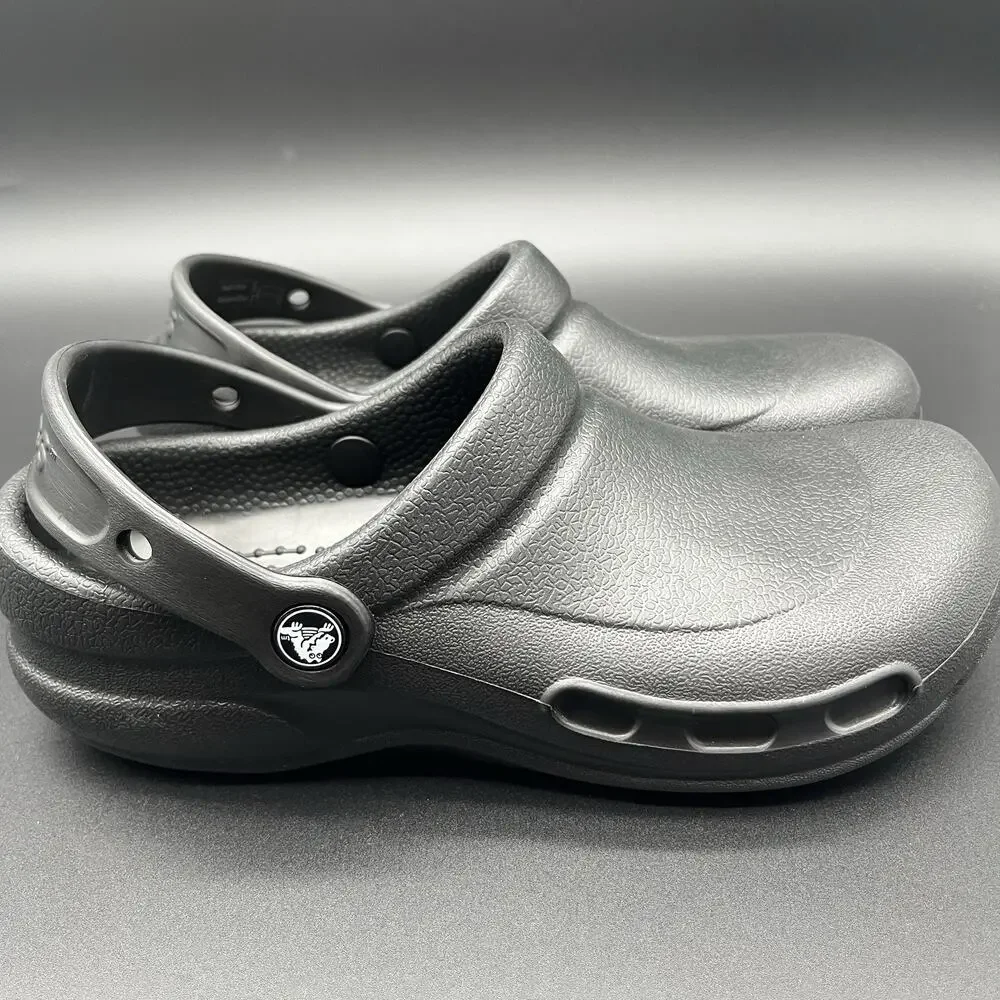 Crocs Bistro Clog Unisex Black Slip On Men's‎ 6 | Women's 8 Non Slip